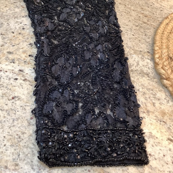 Pisarro Nights Black Beaded Gown Size 2 - Picture 9 of 12